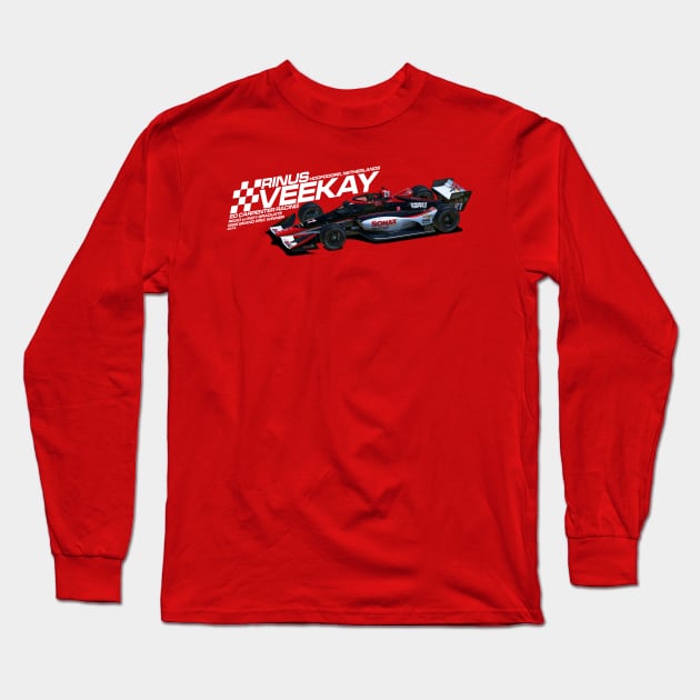 Rinus VeeKay 2022 (white) Long Sleeve T-Shirt by Sway Bar Designs